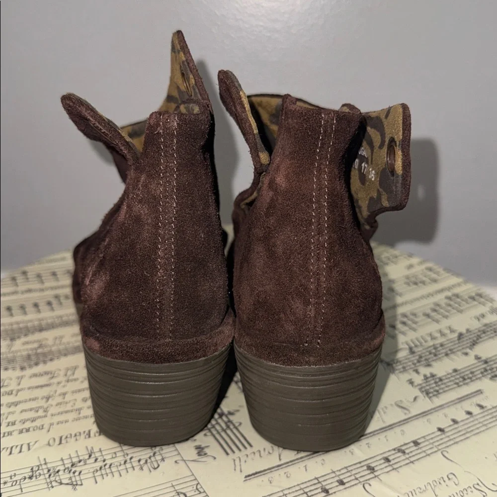 Fly London Brown Suede Wedge Ankle Boots - Made in Portugal - Size 36 (US 5.5-6)